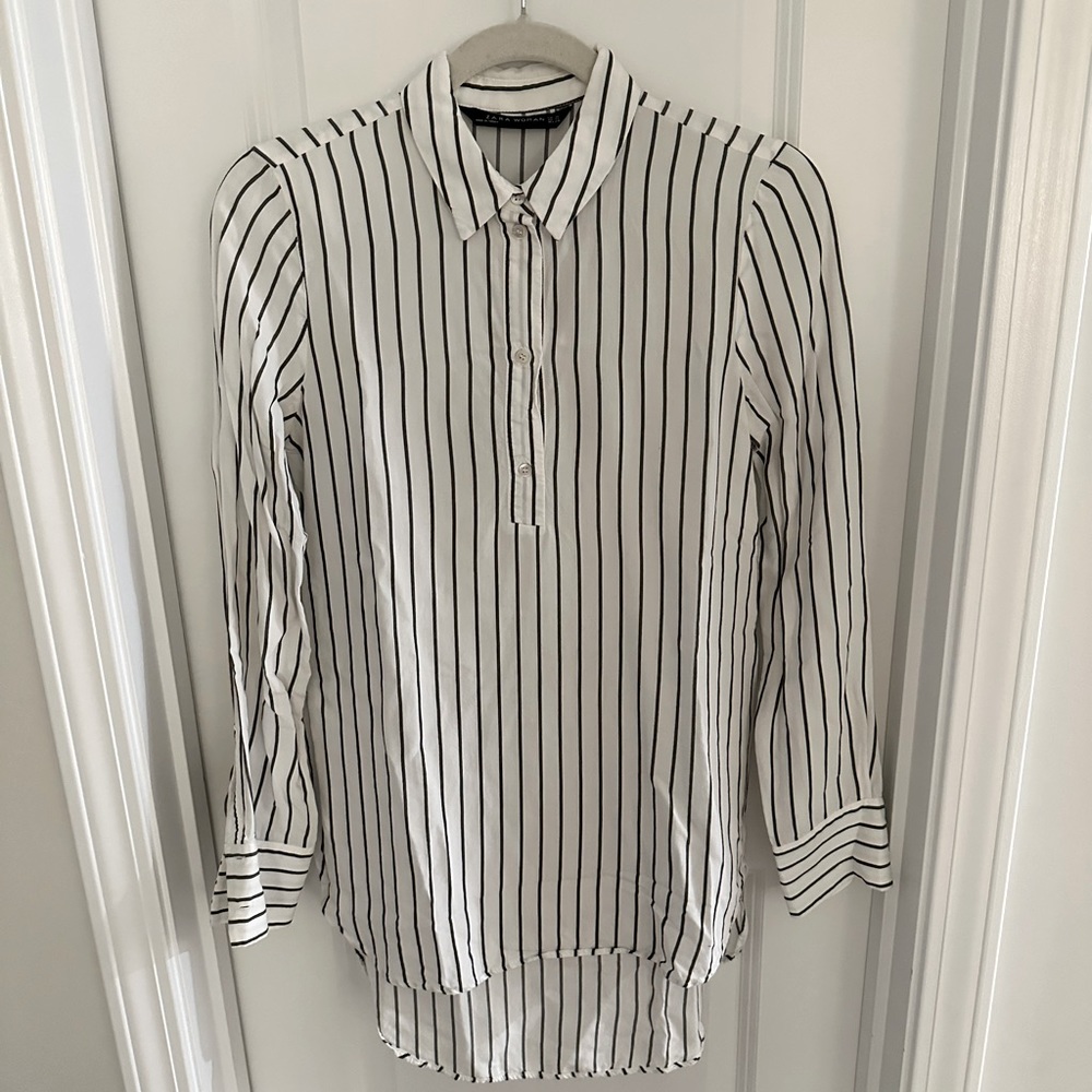 Zara Long Tunic Button Up
